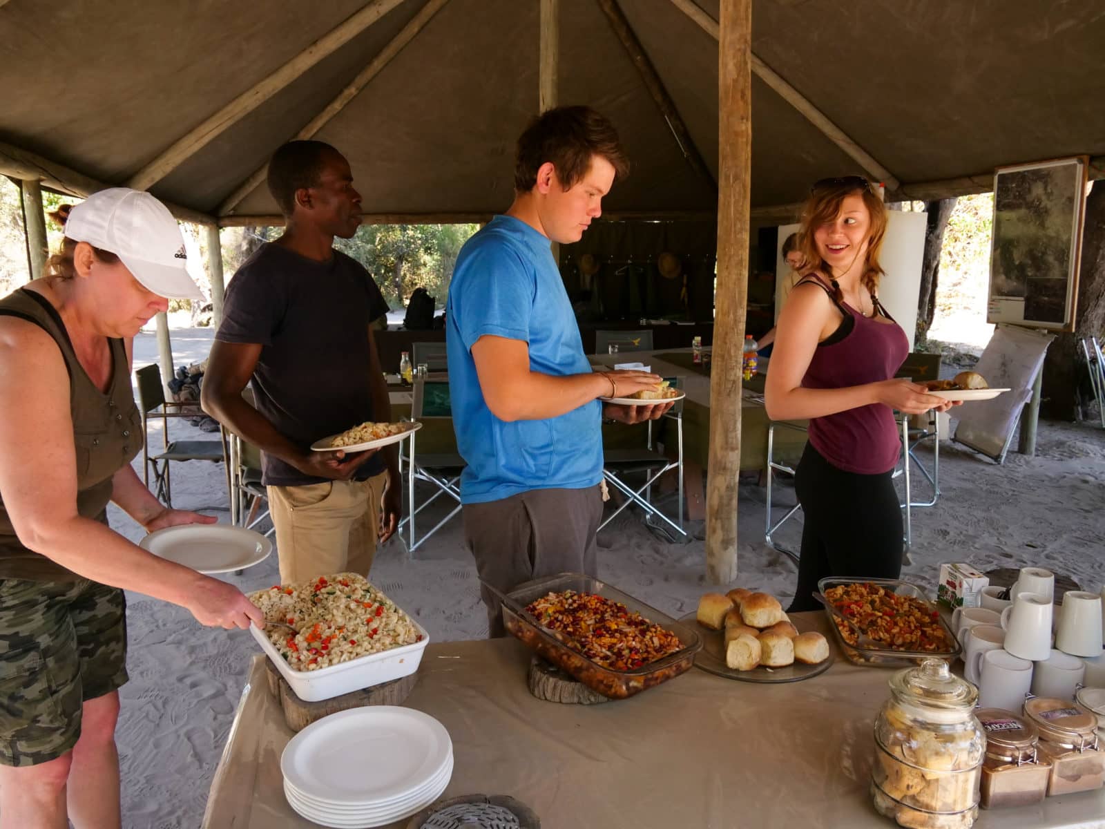 Mealtime at Kwapa Camp