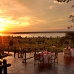 Ngoma Safari Lodge aerial view of deck