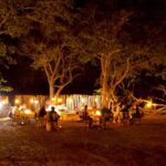 Ngoma Safari Lodge boma dinner by lantern light