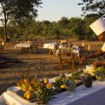 Ngoma Safari Lodge Bush dinner preparation