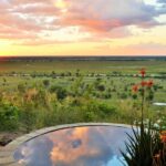 Panoramic vista from a plunge pool at Ngoma Safari Lodge