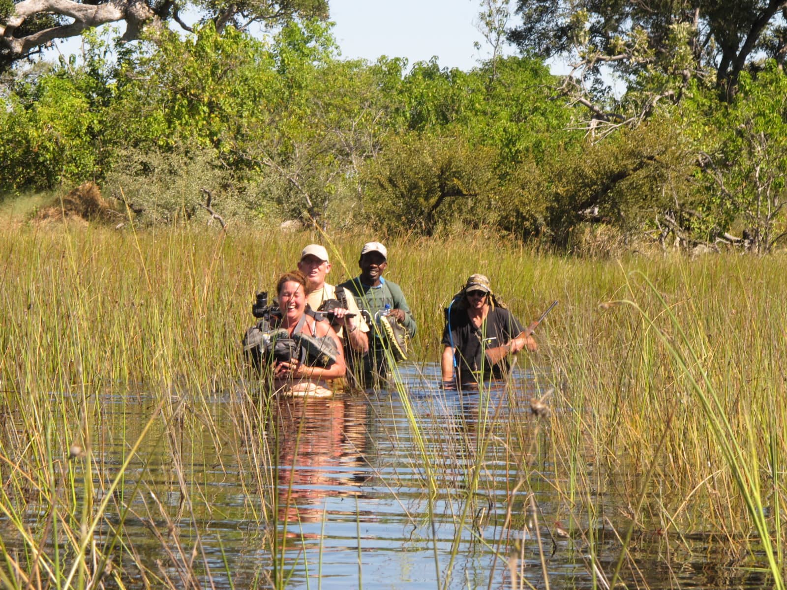 Training on foot in the wilderness at Kwapa Camp