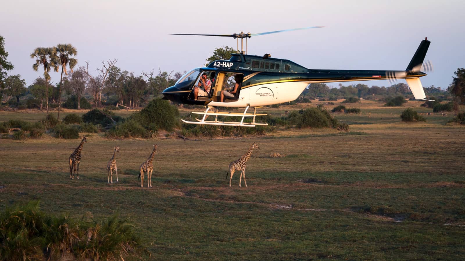 The Walk Botswana helicopter excursion is breathtaking