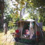 Accommodation is offered in semi-luxury tents while on safari with Walk Botswana Safaris