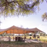 The mess tents in a Walk Botswana Safaris camp