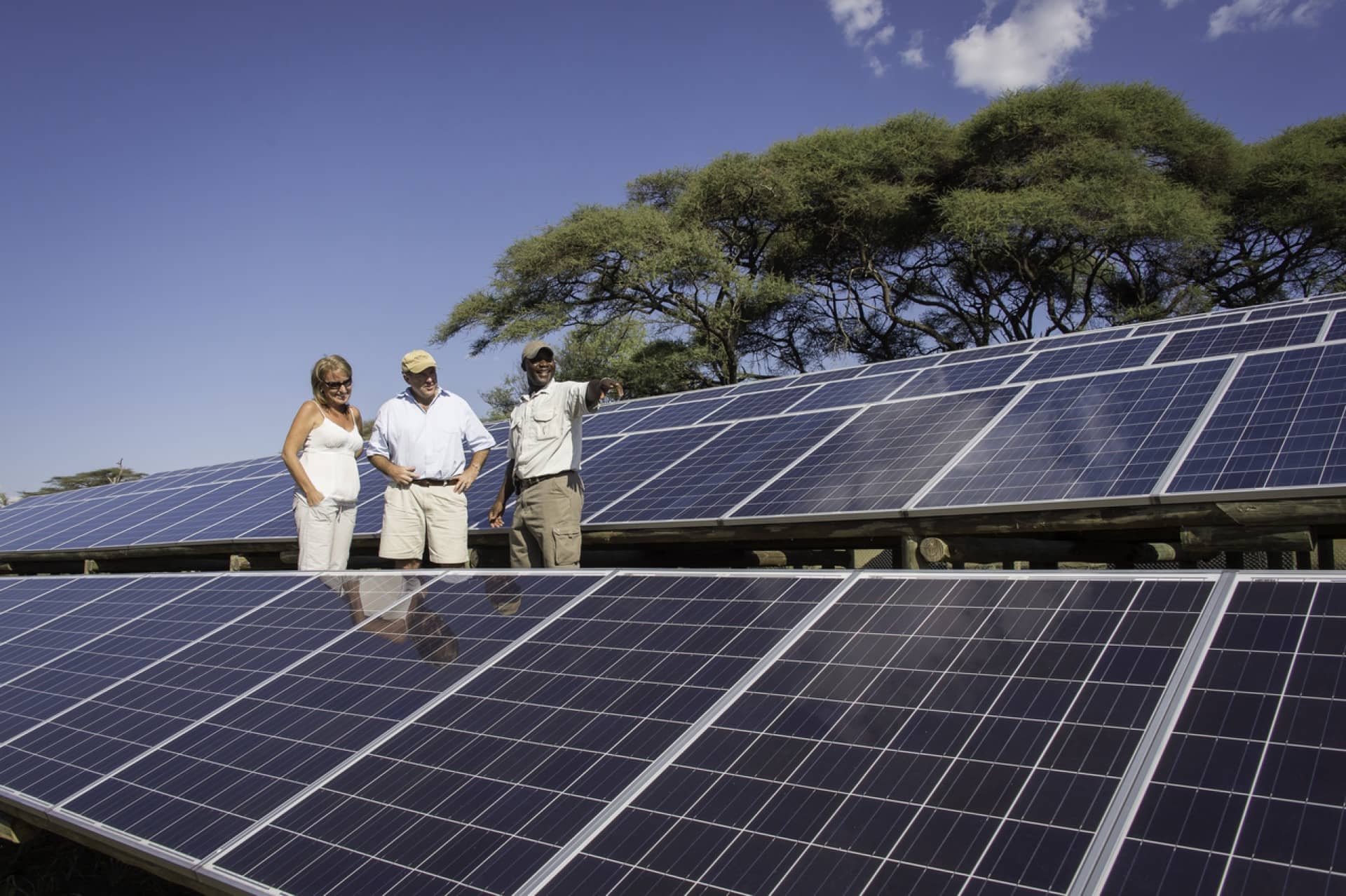 solar panels ensure clean energy and a more sustainable future for the Okavango