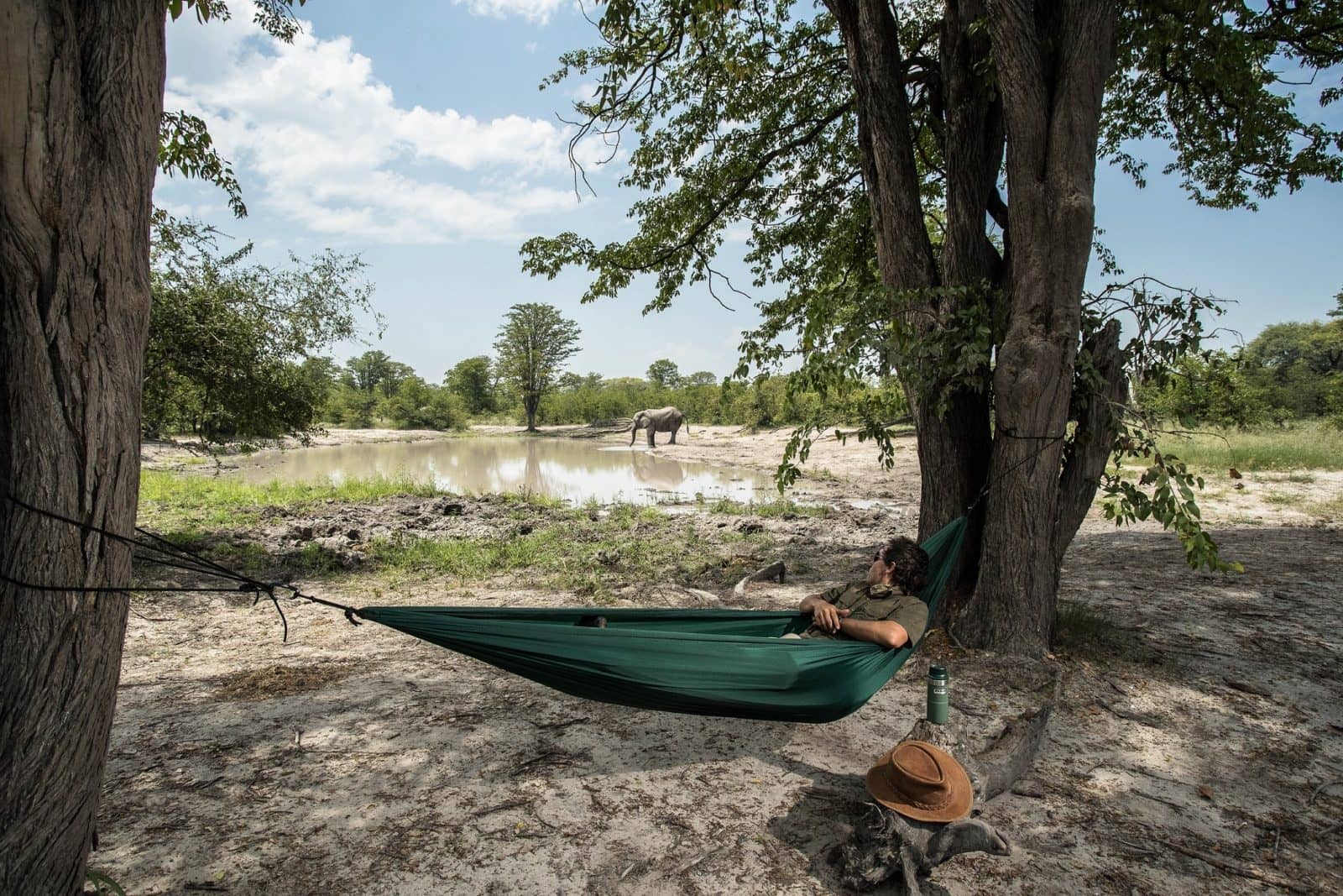 Grabbing the opportunity for a midday siesta in the wilderness