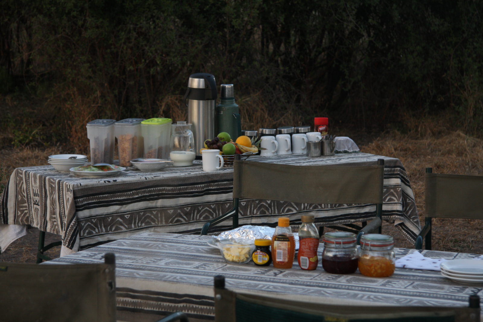 A selection of delicious dishes for breakfast with Pride of Africa mobile safaris