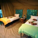 Twin tent interior at Endeavor Safaris