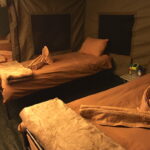 The interior of the family tent, sleeping 4 people