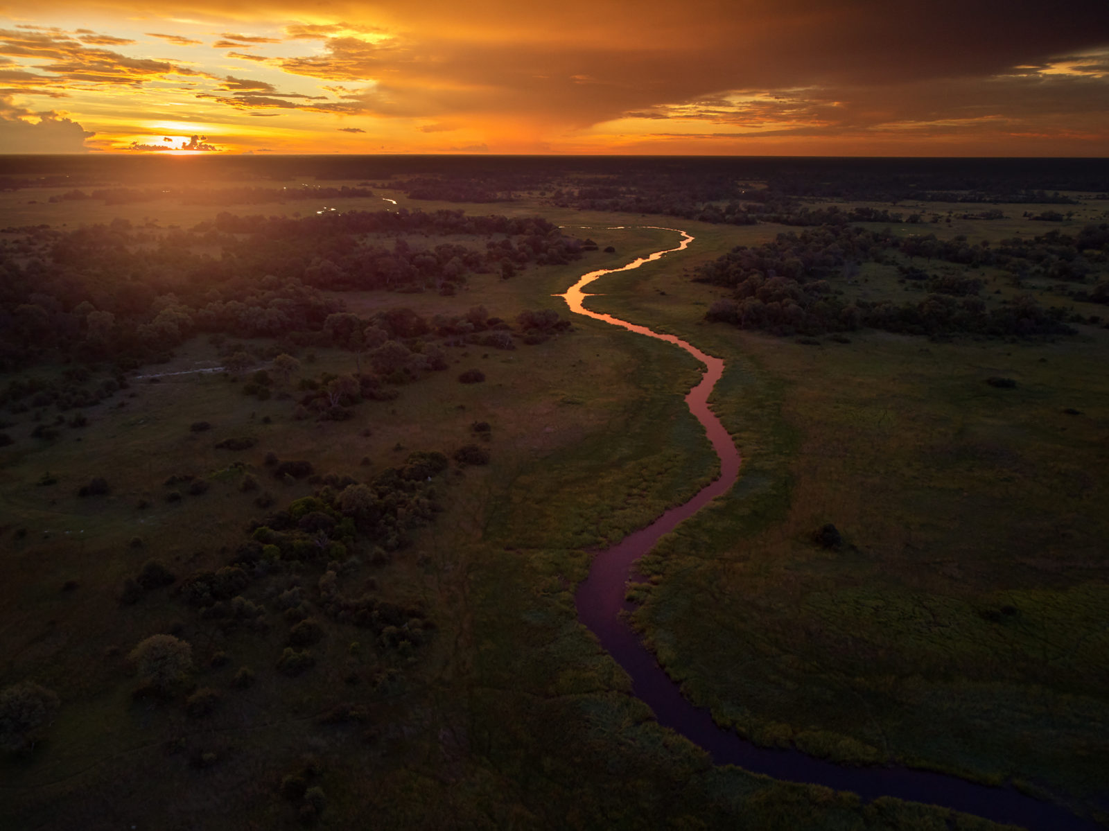 Khwai river at dusk