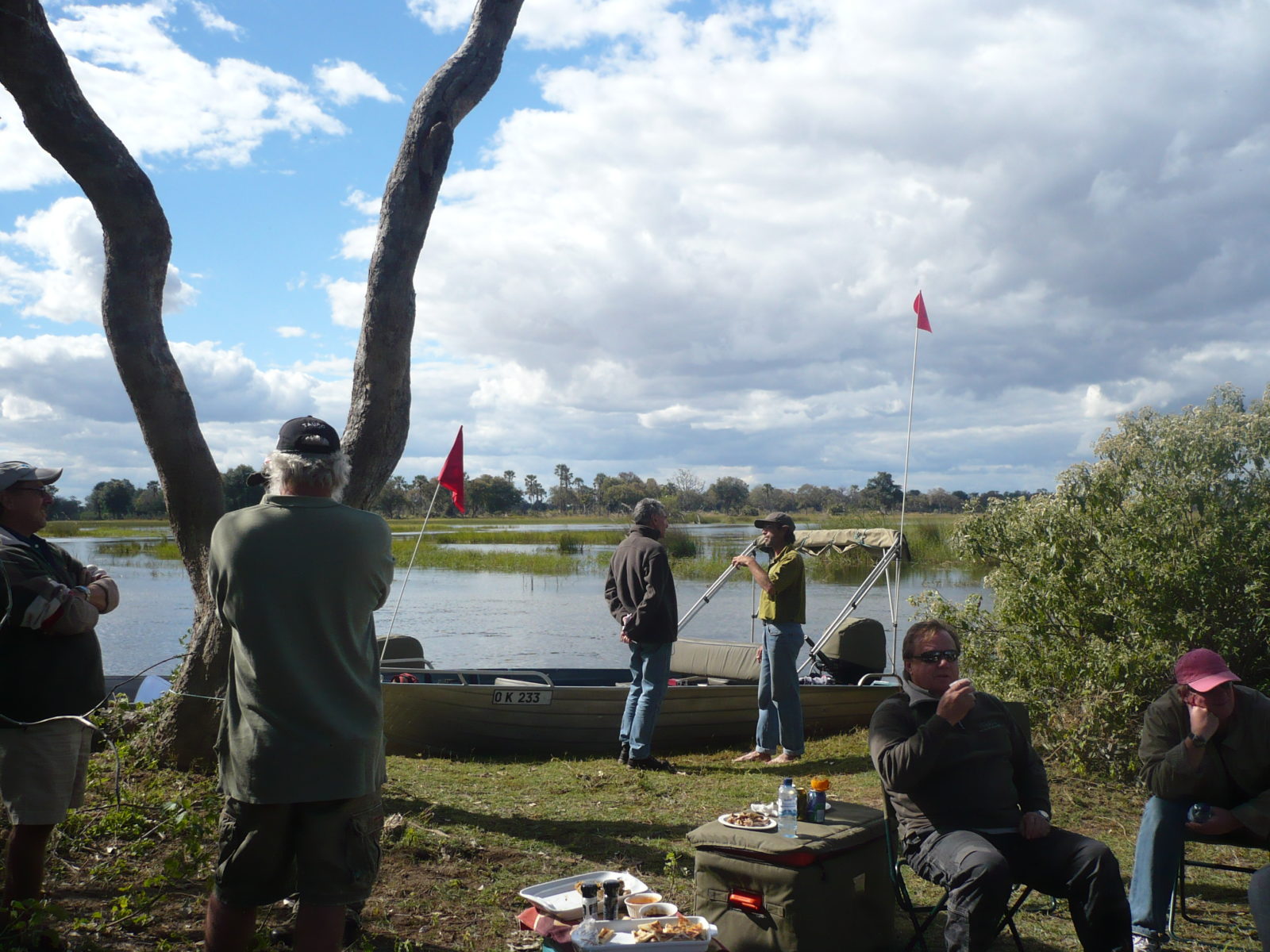 Scenic lunch spot explored while on a trans-Okavango Delta safari