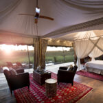 The beautiful rooms of the Duba Plains Suite make the most of the beautiful views