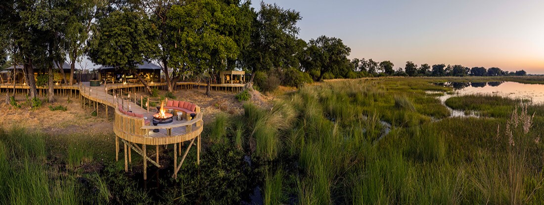 Fire pit at North Island Okavango.