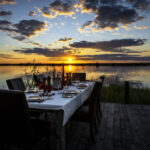 Sunset dinner at Chobe River Lodge