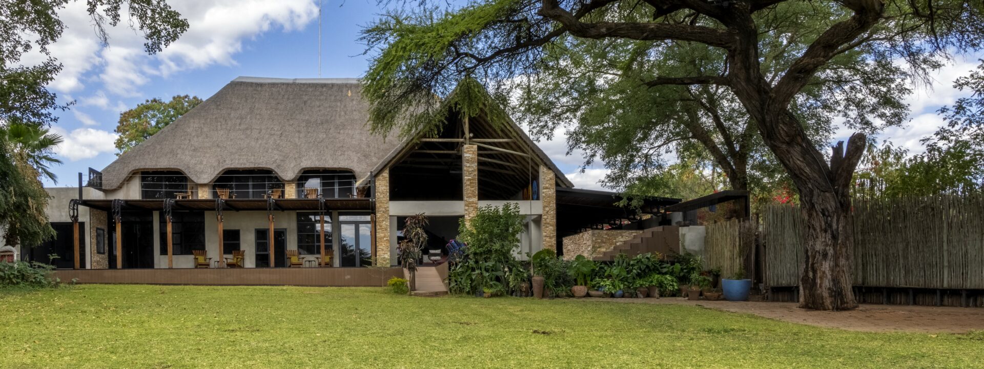 Main building at Chobe River Lodge