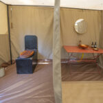 At Peake Safaris the ensuite bathrooms feature flushing toilets and wash basins