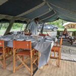 The mess tent is the heart of the camp, this is your home, perfect for relaxing between activities
