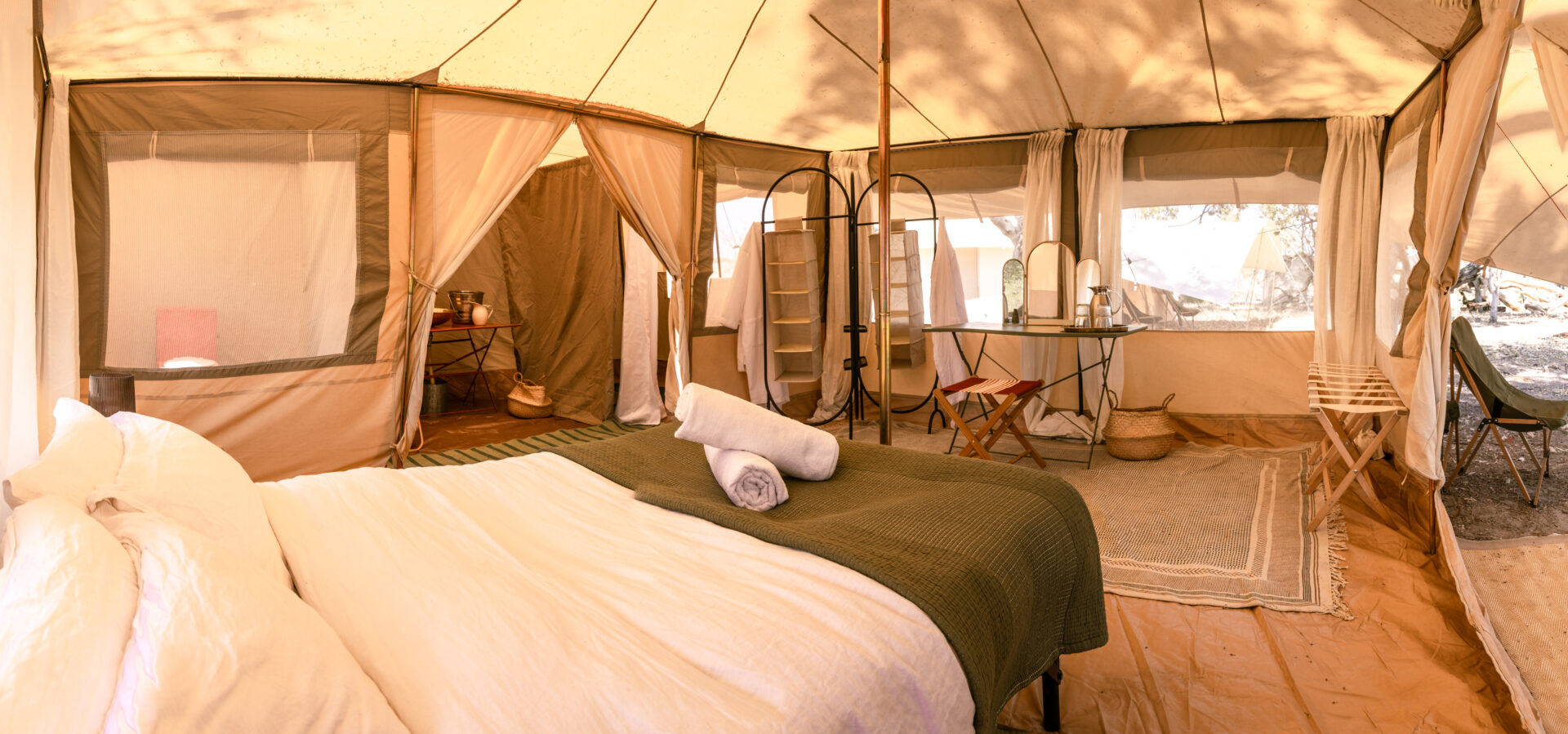 Peake Safaris interior guest tent