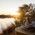 Views over the Zambezi River from the guest rooms at Victoria Falls River Lodge.