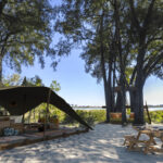 The central area at Maxa camp feauring the lounge, dining room and sala area