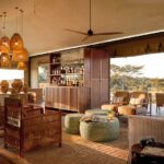 Main guest lounge overlooking the Zambezi River at Musesenji River Camp