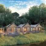 A rendering of Mokolwane plains guest suite in the okavango delta